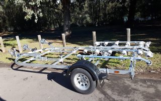 <b>Seatrail Double Sitdown PWC Trailer (DBLPWC)</b><br>Suits 2 x 4 stroke PWC (Jet Ski), 2 & 3 seaters, rated to 1598kg